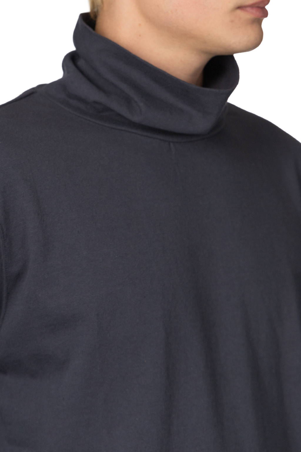 ts(s) - Open end Yarn Cotton Jersey Turtle Neck Shirt - Grey